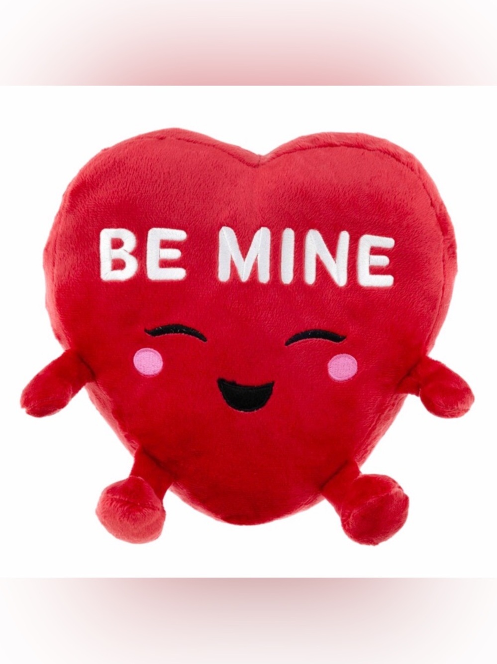 Holiday Home Red Heart Plush “Be Mine” Valentine Stuffed Toy Cute Soft Decor 10”